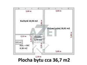 Prodej bytu 1+1, Karviná - Hranice, Slovenská, 39 m2