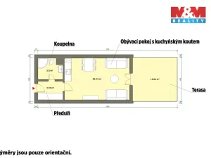 Prodej bytu 1+kk, Mariánské Lázně, Masarykova, 28 m2