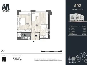 Prodej bytu 2+kk, Praha - Vršovice, Murmanská, 43 m2