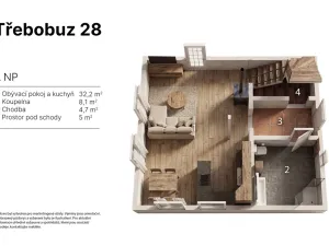 Prodej chaty, Líšťany - Třebobuz, 92 m2