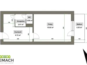 Prodej bytu 1+kk, Otrokovice, J. Valčíka, 34 m2