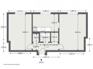 Prodej bytu 2+1, Rakovník - Rakovník II, nábř. T. G. Masaryka, 48 m2