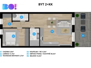 Prodej bytu 2+kk, Soběšovice, 71 m2