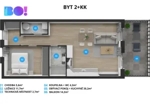 Prodej apartmánu, Soběšovice, 71 m2
