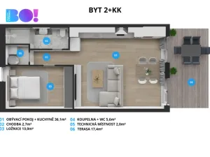 Prodej apartmánu, Soběšovice, 71 m2