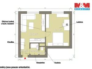 Pronájem bytu 1+1, Plzeň - Skvrňany, Křimická, 36 m2