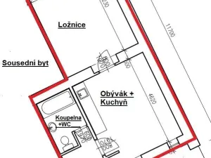 Pronájem bytu 2+kk, Praha - Braník, Branická, 51 m2