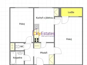 Prodej bytu 2+1, Praha - Lhotka, Na rovinách, 62 m2