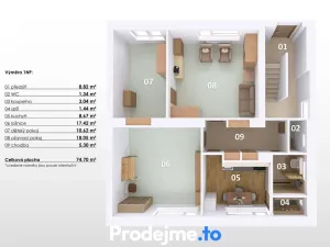 Prodej rodinného domu, Jiřice u Miroslavi, 112 m2