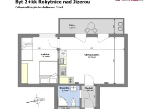 Prodej bytu 2+kk, Rokytnice nad Jizerou - Horní Rokytnice, 51 m2