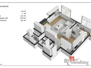Prodej bytu 1+kk, Praha - Vinohrady, náměstí Jiřího z Lobkovic, 44 m2