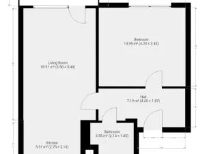 Pronájem bytu 2+kk, Praha - Hloubětín, Sobí, 55 m2