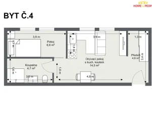 Pronájem bytu 2+kk, Chrášťany - Bylany, 30 m2