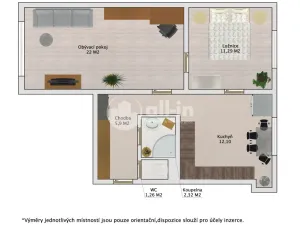Pronájem bytu 2+1, Vyškov - Nosálovice, Nosálovská, 63 m2