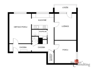 Prodej bytu 3+1, Velké Meziříčí, Poštovní, 72 m2