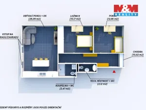 Pronájem bytu 3+kk, Rokycany - Borek, Pražská, 72 m2