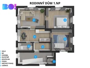 Prodej rodinného domu, Návsí, 190 m2
