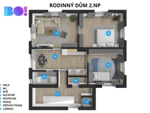 Prodej rodinného domu, Návsí, 190 m2