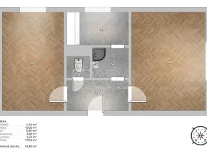 Pronájem bytu 2+1, Praha - Strašnice, Krupská, 46 m2