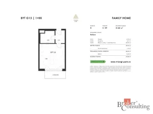 Prodej bytu 1+kk, Plzeň - Jižní Předměstí, Měděná, 41 m2