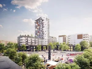 Pronájem bytu 2+kk, Praha - Hlubočepy, náměstí Olgy Scheinpflugové, 55 m2