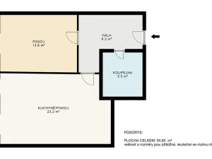 Pronájem bytu 2+kk, Praha - Smíchov, Nádražní, 52 m2
