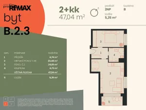 Prodej bytu 2+kk, Kolín, 52 m2