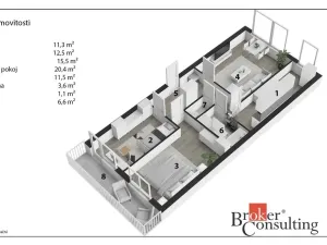 Pronájem bytu 3+1, Pardubice - Rosice, Oskara Brázdy, 82 m2
