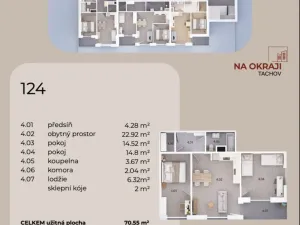 Prodej bytu 3+kk, Tachov, Sokolovská, 72 m2