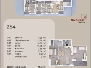Prodej bytu 3+kk, Tachov, Sokolovská, 72 m2
