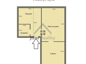 Prodej bytu 2+1, Nové Hrady, Hradební, 59 m2