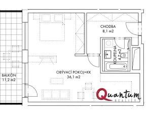 Pronájem bytu 1+kk, Praha - Stodůlky, Svitákova, 49 m2