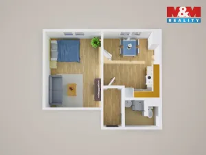 Prodej bytu 1+1, Ústí nad Labem - Neštěmice, Na Výšině, 35 m2