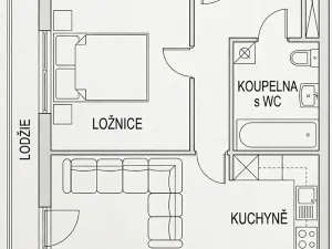 Prodej bytu 2+kk, Mělník, Sportovní, 48 m2