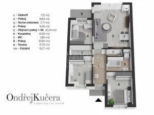 Prodej bytu 4+kk, Buštěhrad, Vrbová, 95 m2
