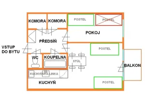 Pronájem pokoje, Brno, Běloruská, 50 m2