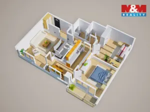 Prodej bytu 3+1, Bílina - Teplické Předměstí, Sídliště Za Chlumem, 76 m2