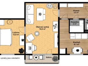 Prodej bytu 2+1, Olomouc - Hodolany, tř. Kosmonautů, 54 m2