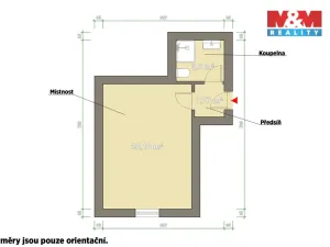 Prodej bytu 1+kk, Plzeň - Východní Předměstí, Ořechová, 26 m2