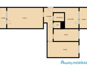 Prodej bytu 3+1, Týn nad Vltavou, Komenského, 64 m2