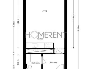 Pronájem bytu 1+kk, Praha - Nusle, Sekaninova, 35 m2
