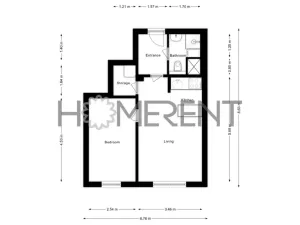 Pronájem bytu 2+kk, Praha - Hodkovičky, Pod lysinami, 41 m2