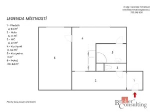 Pronájem bytu 1+1, Zliv, Školní, 43 m2