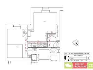 Prodej bytu 2+kk, Praha - Holešovice, U Uranie, 40 m2