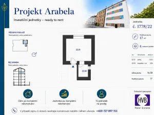 Prodej bytu 1+kk, Praha, 17 m2