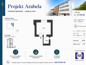 Prodej bytu 1+kk, Praha, U zákrutu, 17 m2