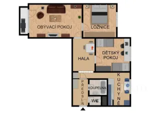 Prodej bytu 3+1, Písek - Budějovické Předměstí, třída Přátelství, 71 m2