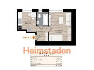 Pronájem bytu 1+1, Ostrava - Kunčičky, Výhradní, 29 m2