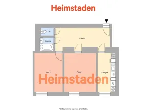 Pronájem bytu 2+1, Ostrava - Poruba, Čs. exilu, 56 m2