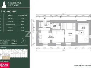 Prodej bytu 3+kk, Vsetín, Horní náměstí, 46 m2